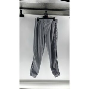 Easton Athletic Adult Men's Gray Baseball Pants Elastic Bottom Sz XL